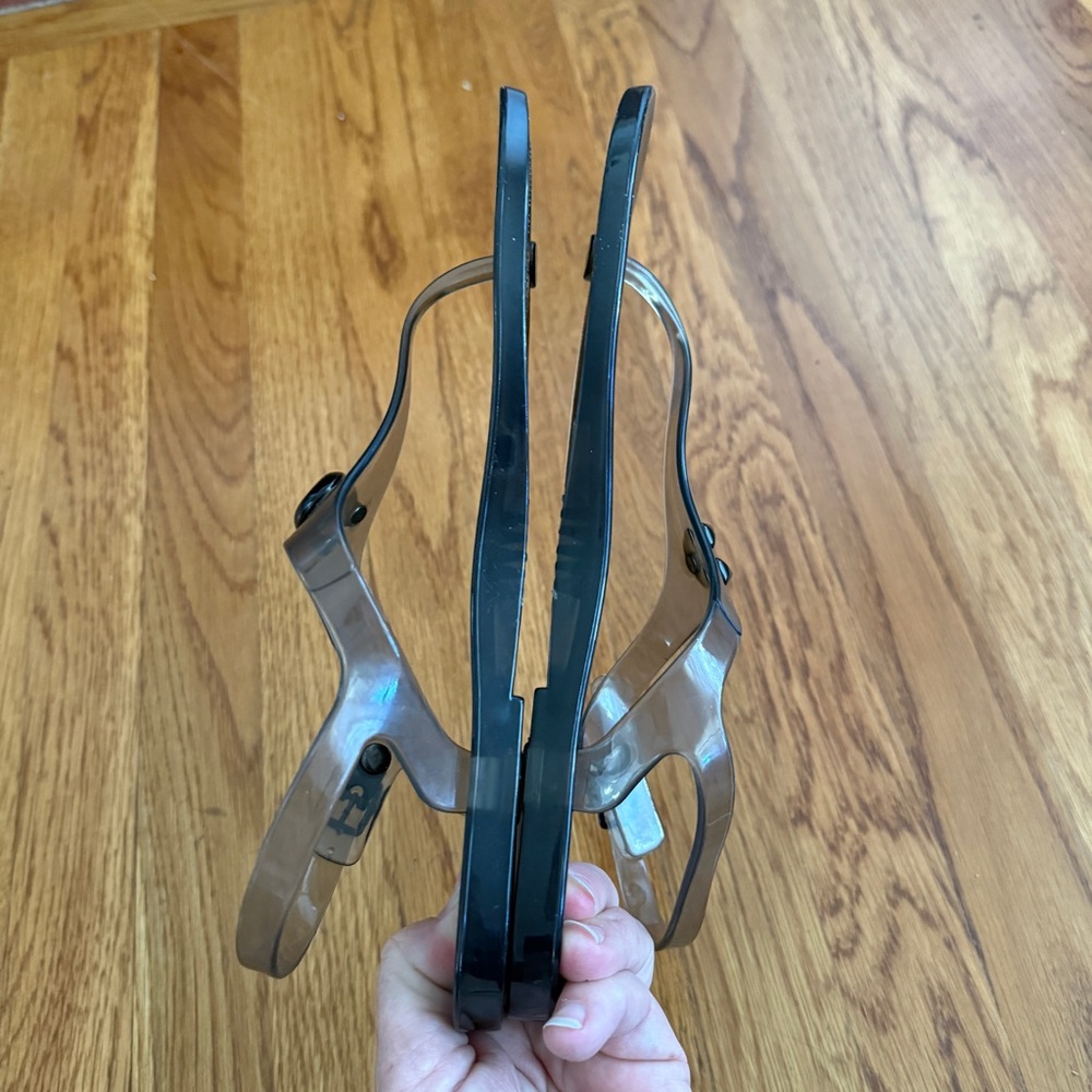 Coach Natalee black clear jelly summer sandals 8 - Picture 6 of 6